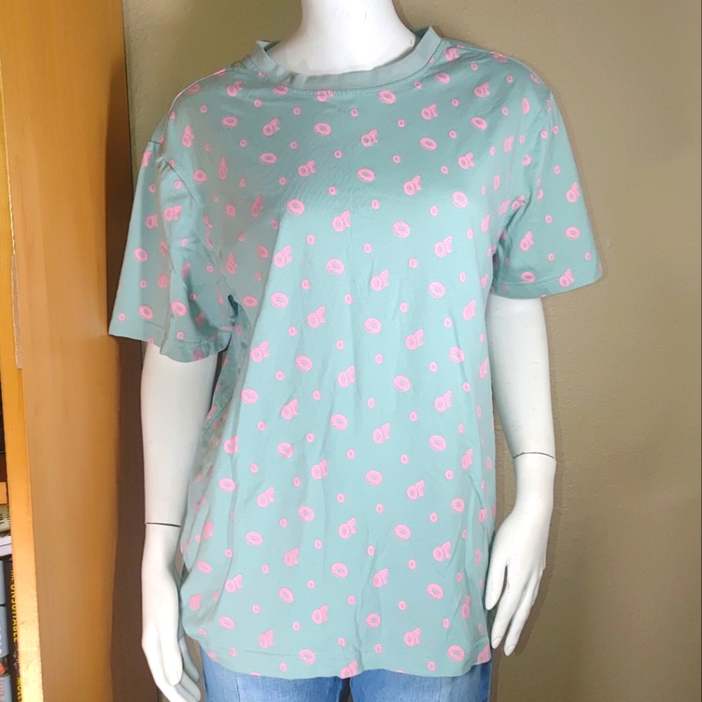 ʕ·ᴥ·ʔ ODD FUTURE Official OFWGKTA OF Donut Logo T-Shirt Tyler Large Skater Mint